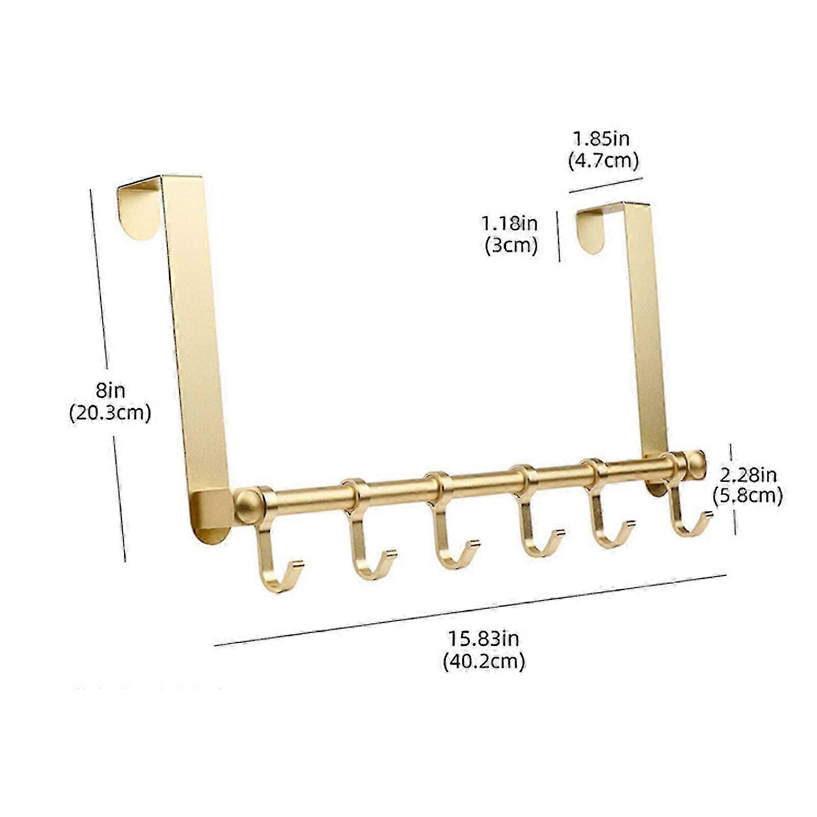 Over The Door Hooks, Over Door Towel Racks With 6 Adjustable Hooks For Hanging Heavy Coats/towel