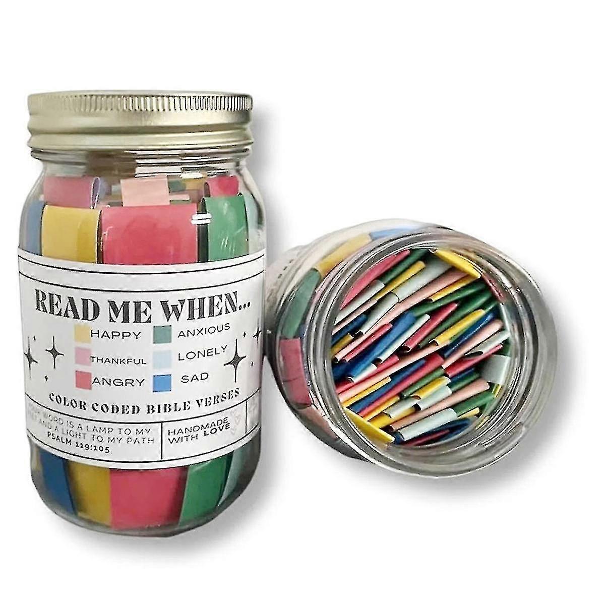 Bible Verses Jar For Emotions And , Jesus Scripture Jar, Bible Verses In A Jar For Devotional Gift(As Shown)
