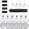 21 Pcs Accessory Set Compatible with Ecovacs Deebot X2 Omni Replacement Parts (1 Main Brush, 4 Side Brushes, 4 Filters, 6 Mops, 6