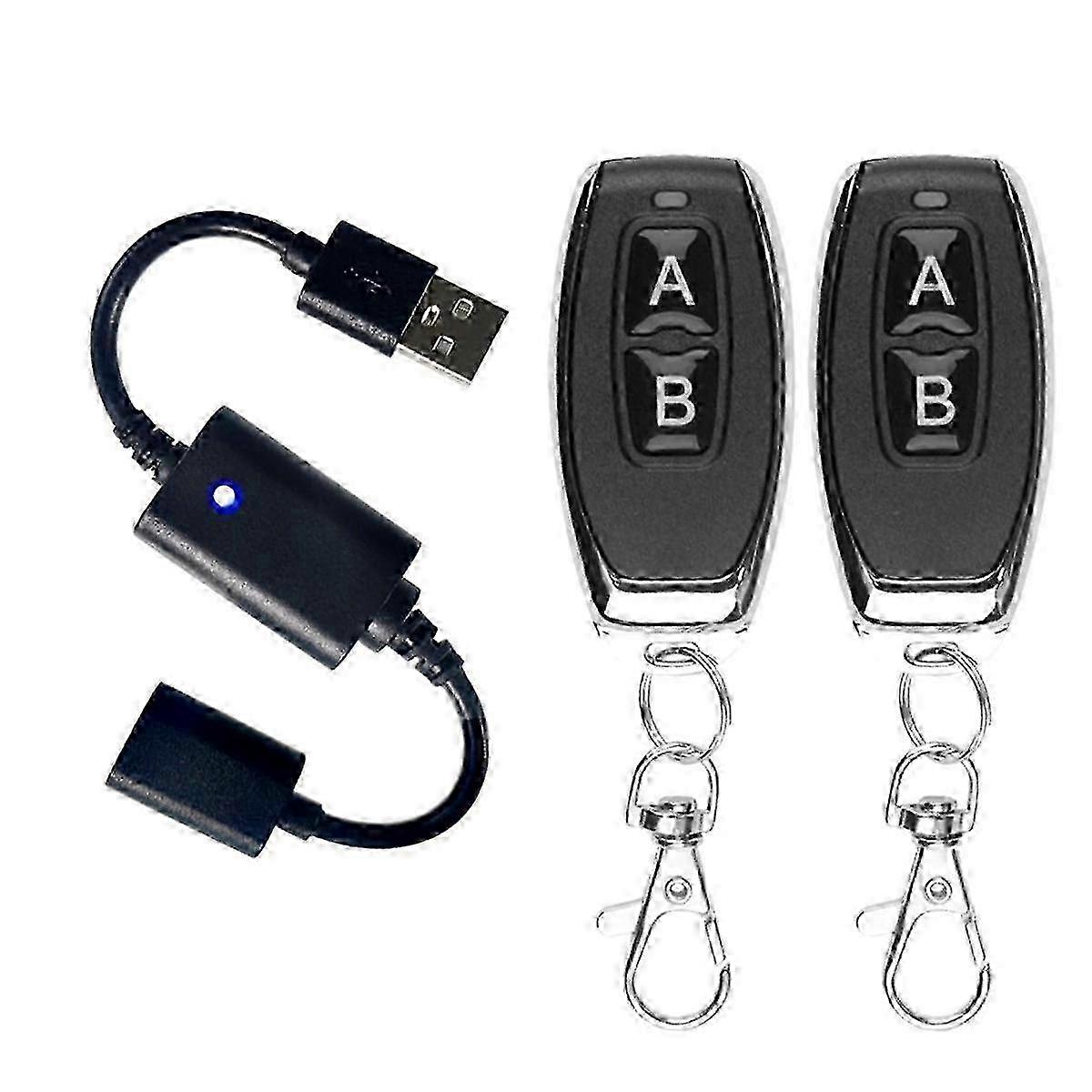 5V USB Wireless Remote Control Switch Driver Power On Off for LED Lights, Strip Reading Lamps, Light Fans, and Other Devices Compatible with