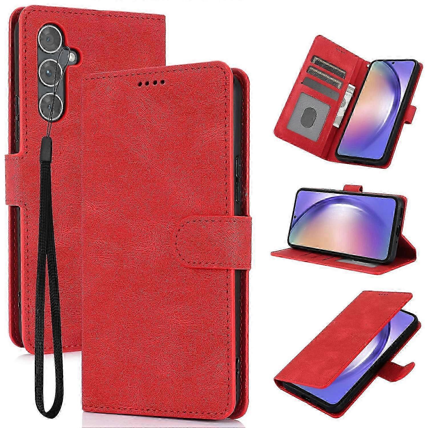 PU Leather Phone Cover with Wallet Stand View for Compatible Samsung Galaxy A56 5G - Blue