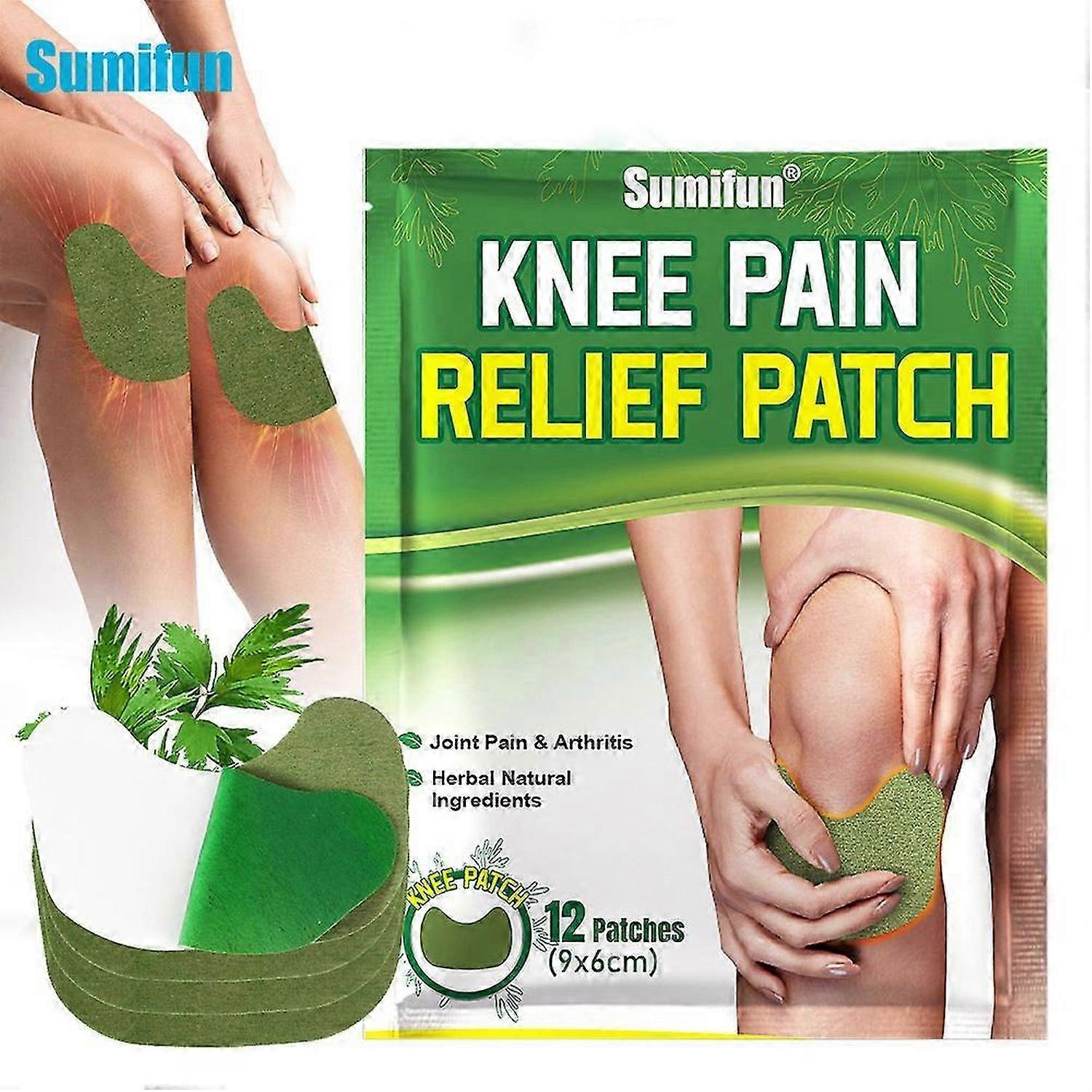 12/24/36pcs Knee Pain Relief Patch Wormwood Moxa Hot Moxibustion Patch Self Heating Patch