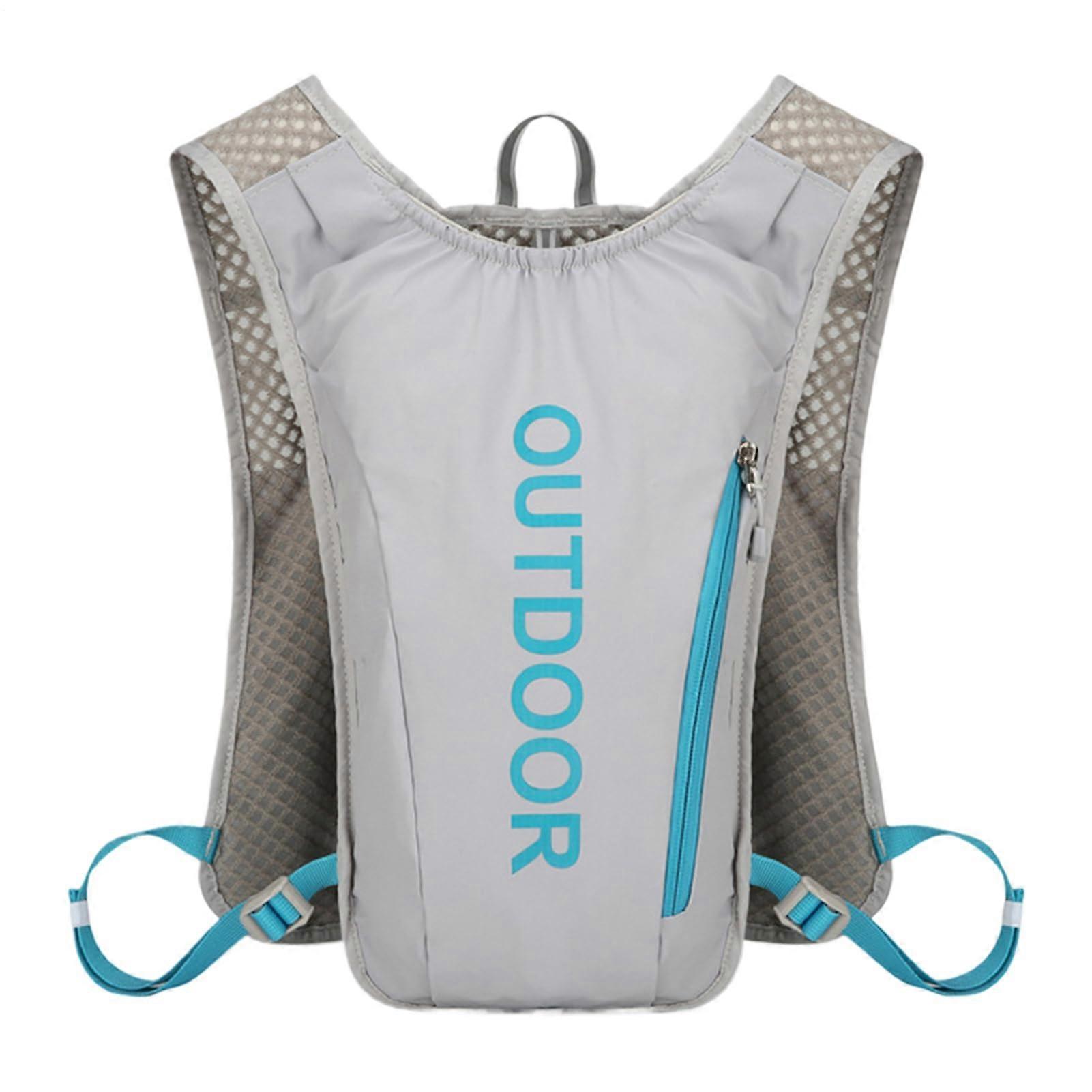 Running Hydration Pack, 5L Water Backpack with Integrated Bladder, Lightweight Design, Adjustable Straps, Gray