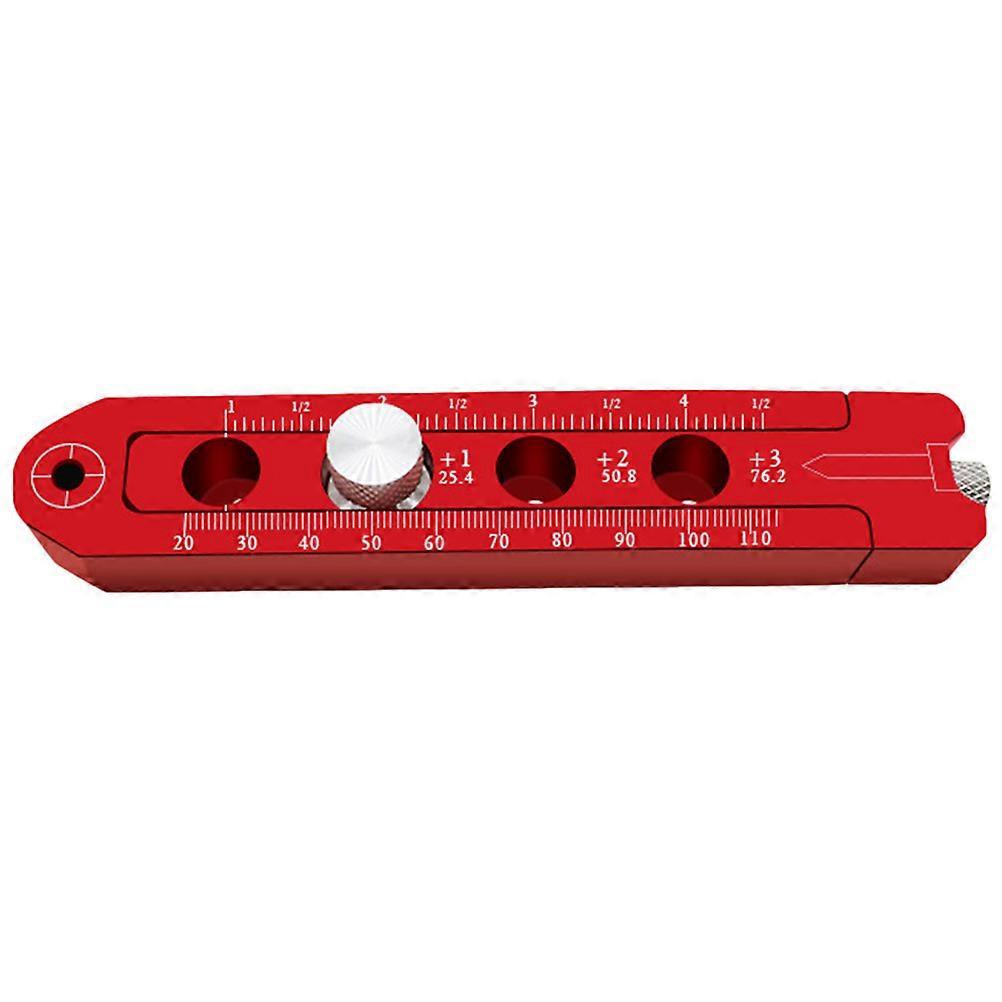 Durable Aluminum Alloy Scribe for Woodworking Use with Adjustable Compass Red 1pc