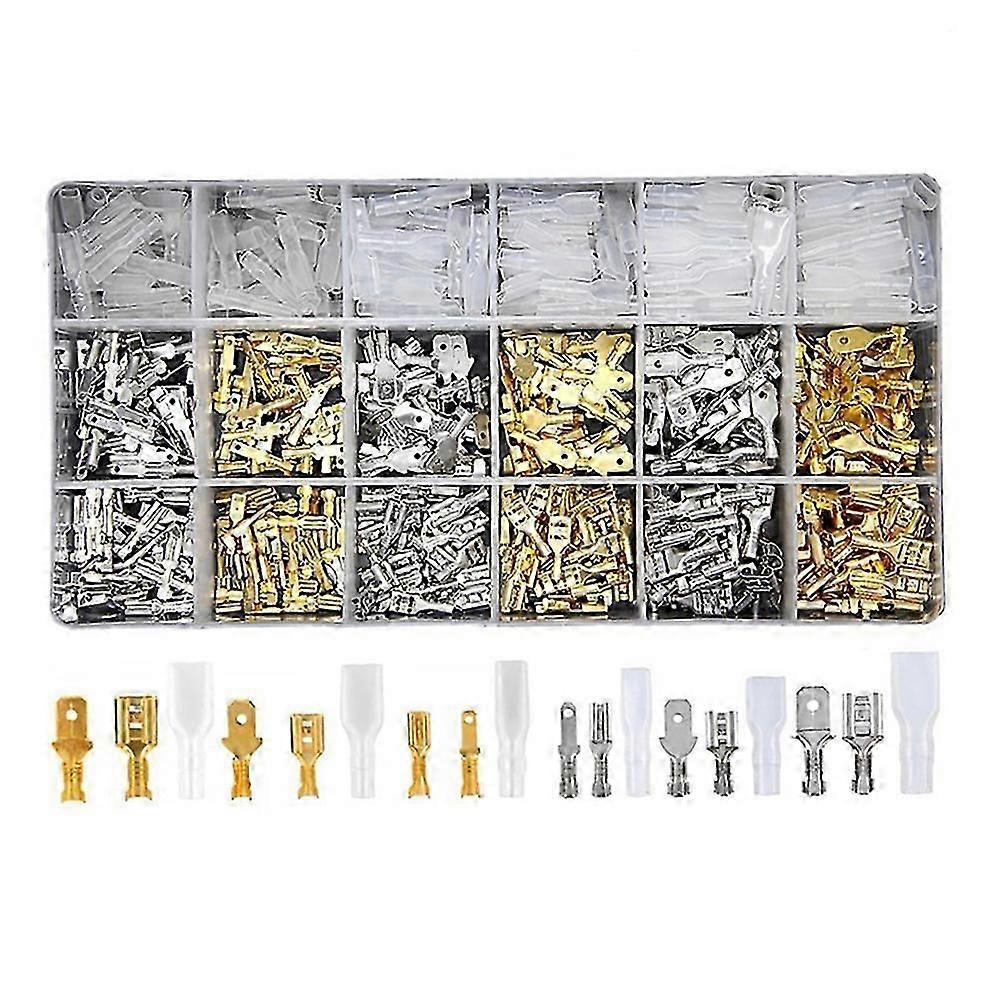 720Pcs Assorted Insulated Electrical Wire Terminal Crimp Connector Kit Spade Set
