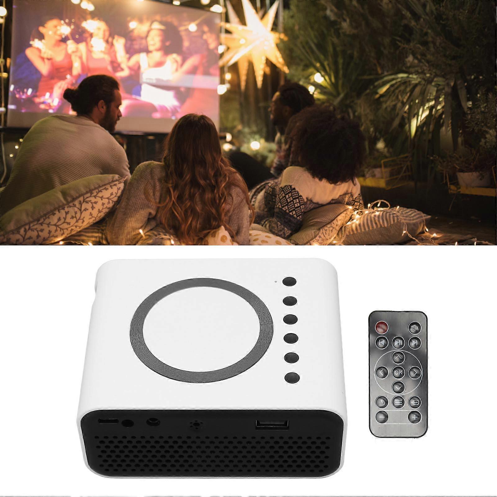 Mini Portable Projector Full High Definition 1080P LED Projector Home Theater Movie Projector for IOS for Android Laptop White AU Plug