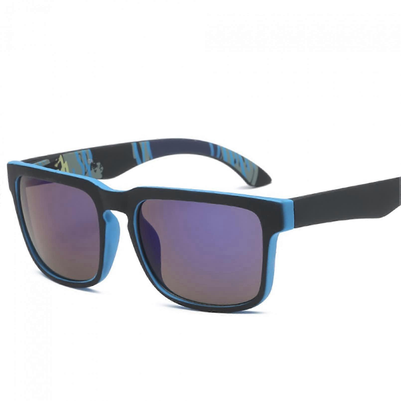 Fashion Square Frame Wrap Sunglasses for Women & Men, Large Colourful Gradient, Retro Style, Versatile Big Motion Frame 05