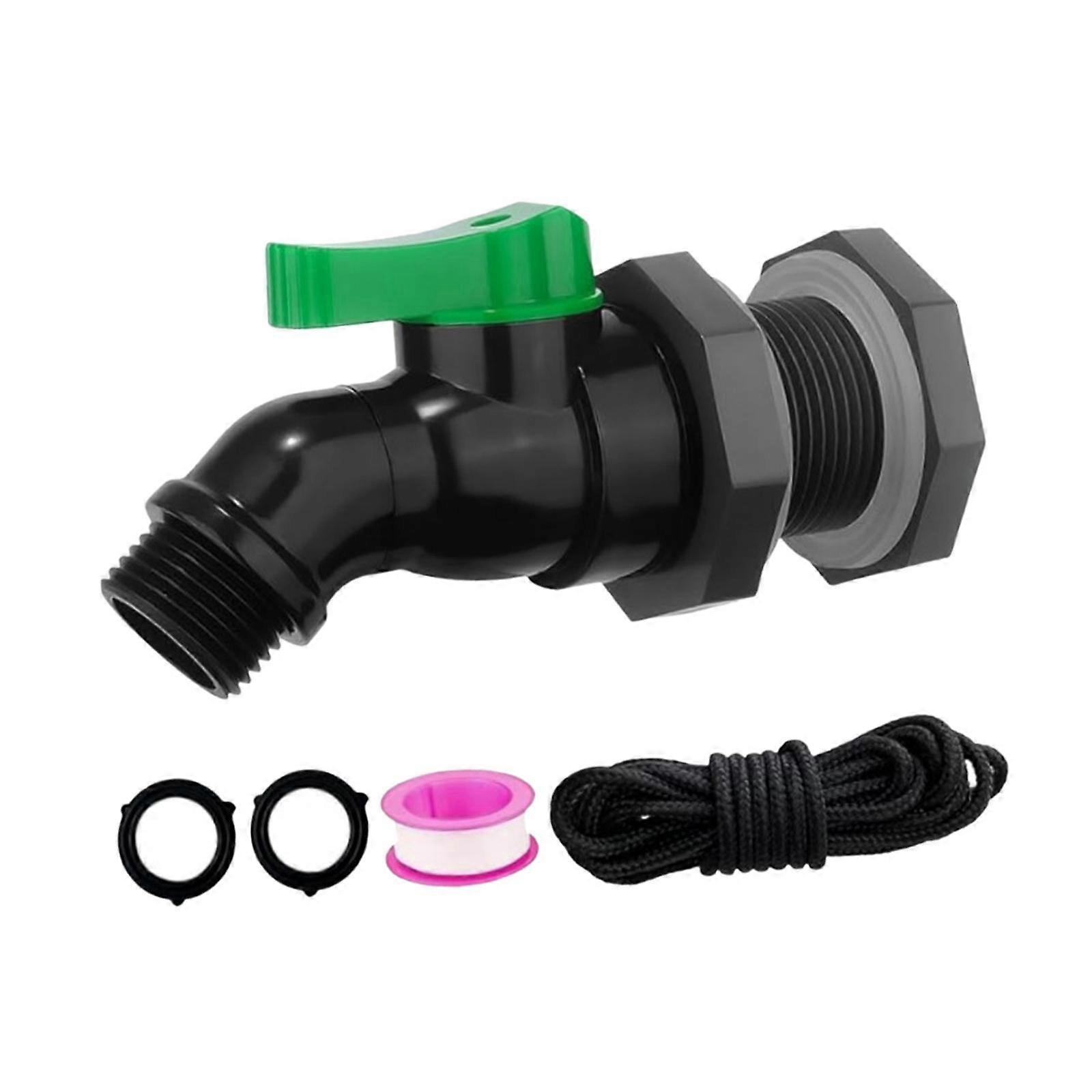 Conjunto de Torneira de Barril de Chuva Válvula de Barril de Chuva 3/4 polegadas Conector Robusto Jardim