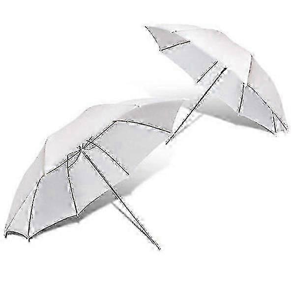 2pcs x 33 Translucent Light Umbrella with Metal Plug for Studio Flash Lighting