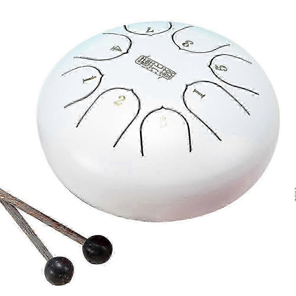 Kit de Bateria de Aço Natural Tambor de Língua 6 Polegadas 8 Tune Hand Pan Drum Tank Drum Percussion