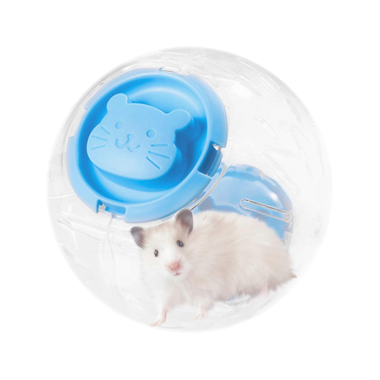 Hamsterball Hamster-Laufrad 14 cm | Transparentes Ausbruchsicheres Laufball mit Belüftungslöchern für Kleintieraktivität