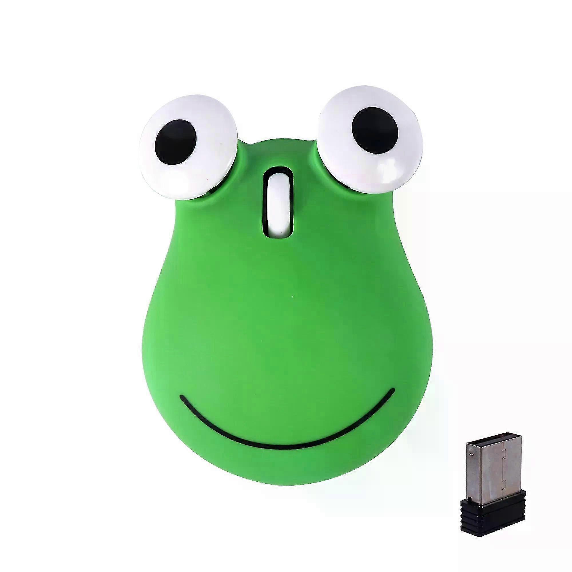 Cute Frog Mouse Wireless Dual-mode Bluetooth Lightweight Portable Universal Mute Button Office Use Kid Gift Mouse