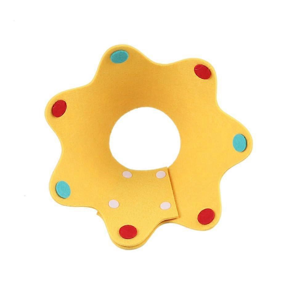 Protective Collar for Cats Adjustable E-Collar Wound Care Cone Lick Prevention Neck Protector Size S/M/L Yellow