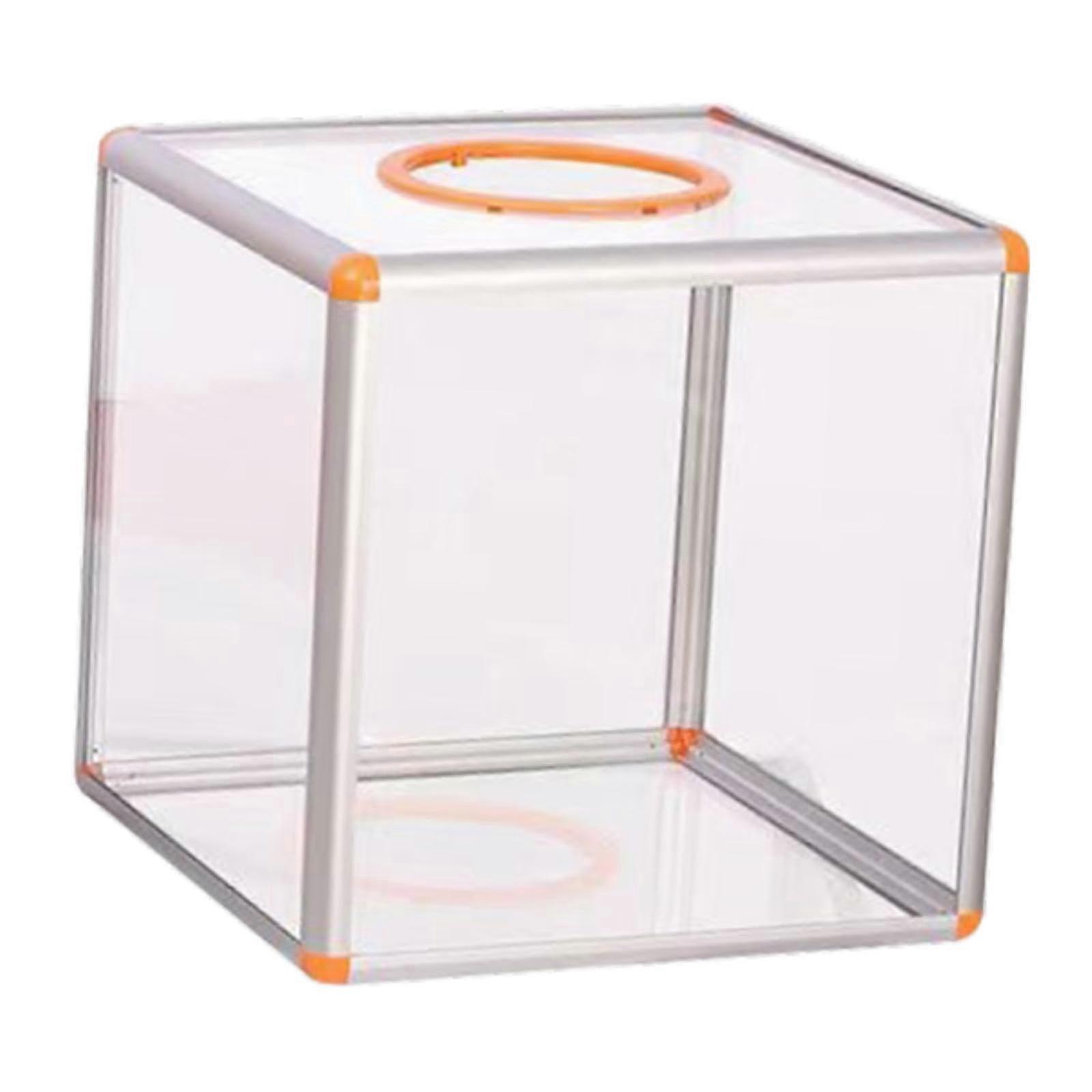 Transparent Ballot Box, Square Design, Rustproof Material, Versatile Donation Box for Charitable Competitions and Elections