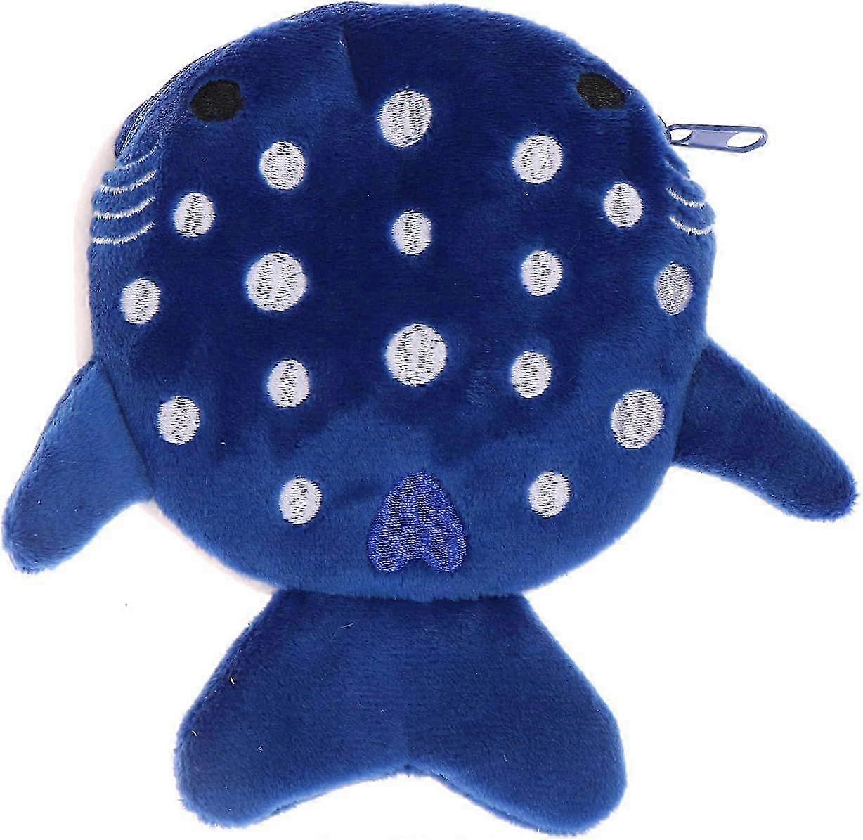 Cute Plush Shark Coin Purse with Zip, Three-Dimensional Pocket Wallet for Kids