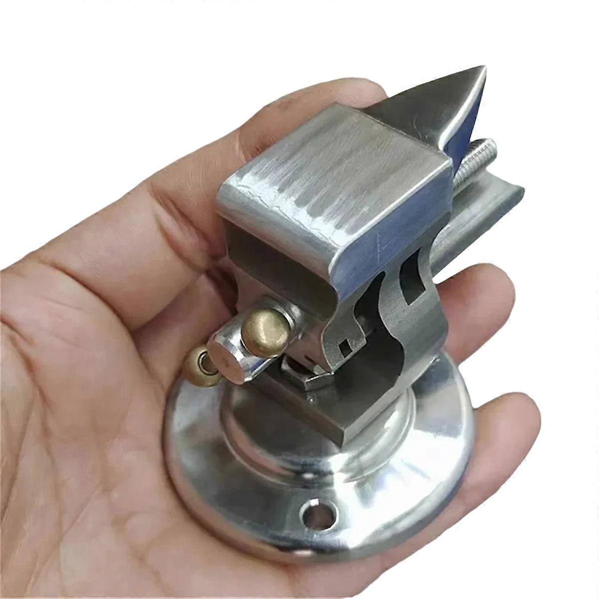 304 Stainless Steel Mini Bench Vise with Anvil 1 Inch Adjustable Bench Vise with Base DIY Handmade