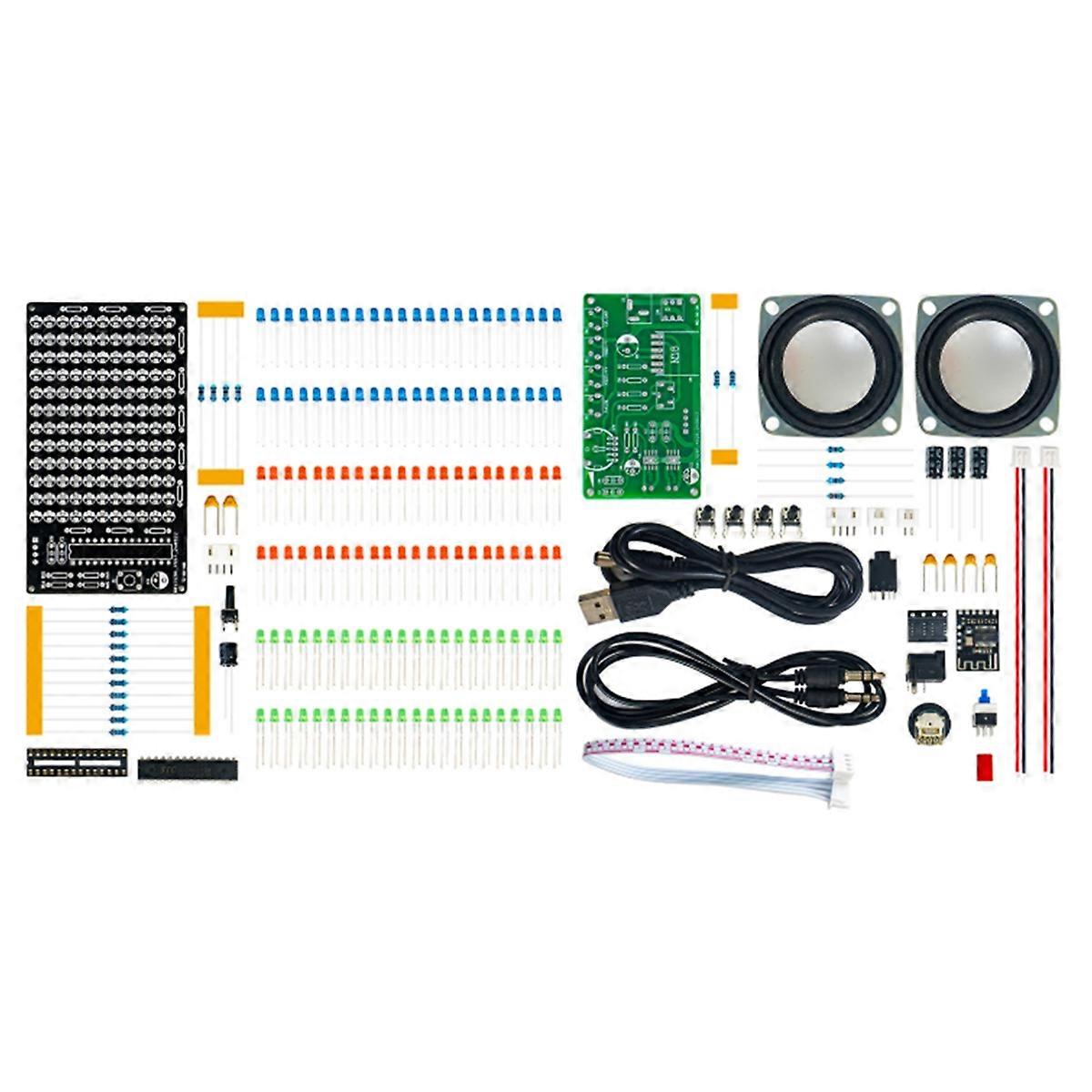 Dual-Channel Bluetooth Speaker Music Spectrum DIY Kit Welding Production Practice Circuit Board Part