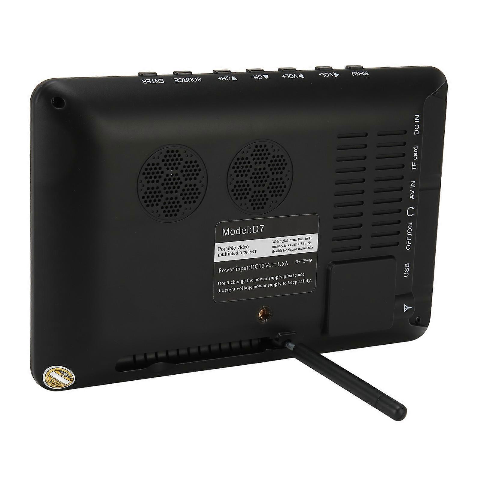 7 Inch Portable TV HD LED Digital Portable Television Video Player with Built in Rechargeable Battery