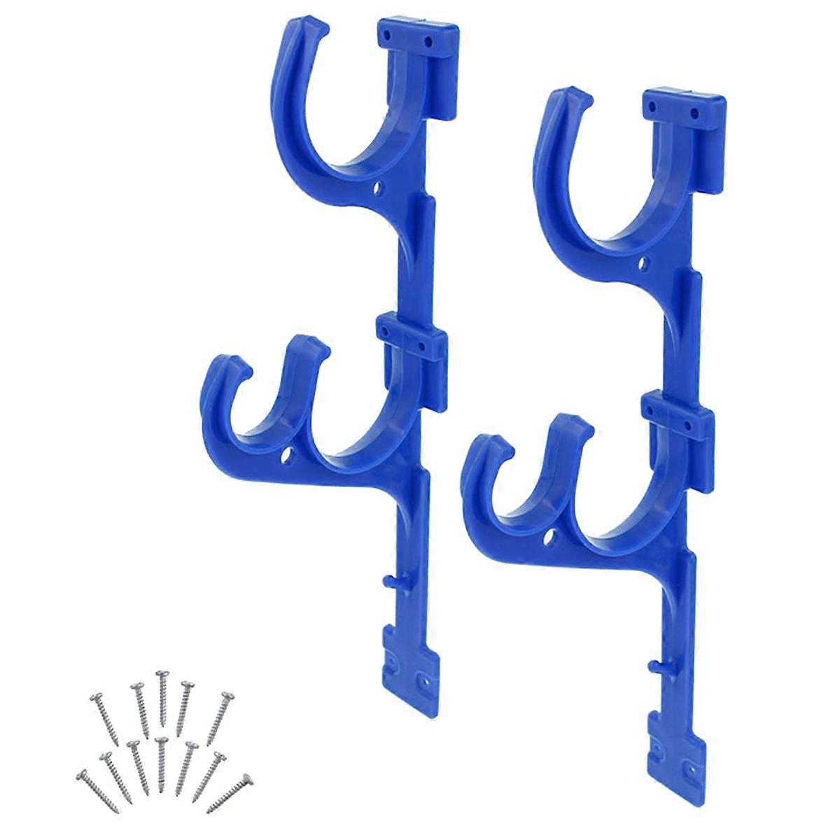 Pool Cleaning Tool Storage Rod Organizer Bracket with Screws – Durable Hanger for Net Hooks, Brushes, and Pool Equipment Management