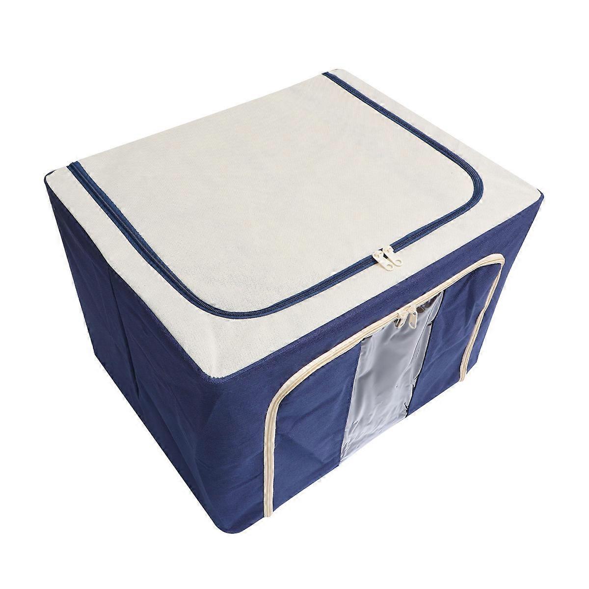 Wardrobe Organisers Non-Woven Fabrics Foldable Sorting Box Closet Organization 60.00X42.00X40.00CM Blue 1Pcs