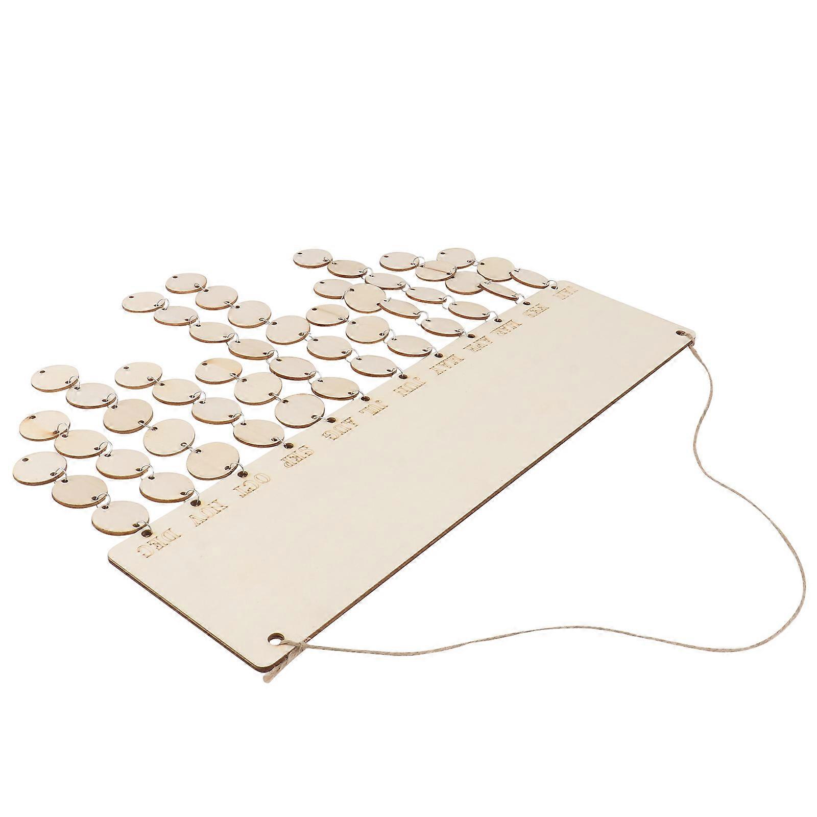 Home Decorations Countdown Calendar Board Diy Assembly Light Brown 40X11CM Metal 1 Set