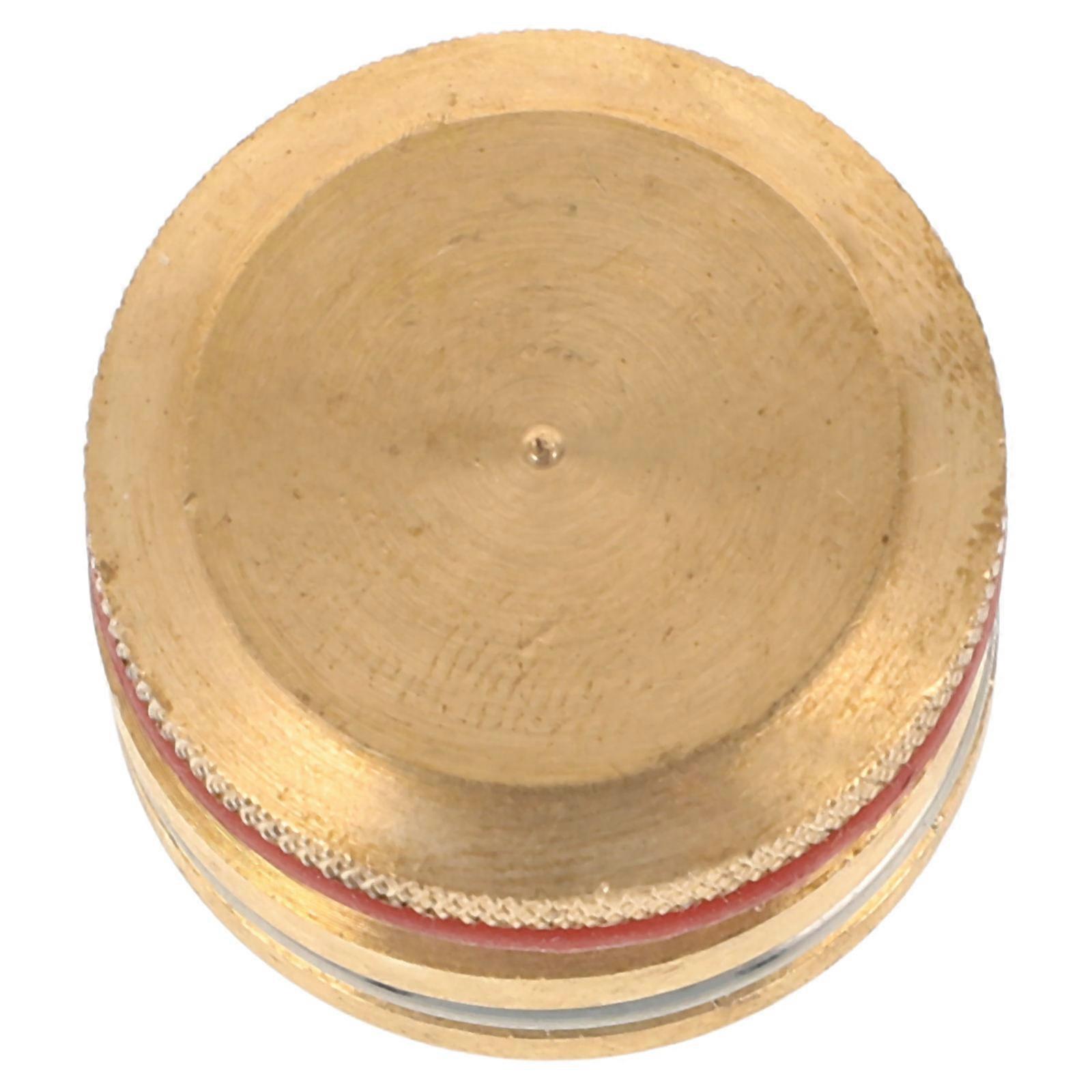 Brass Threadless Pressure Plug Water Pipe Plug For Plumbing Systems Round Shape Prevent Blockages 1Set