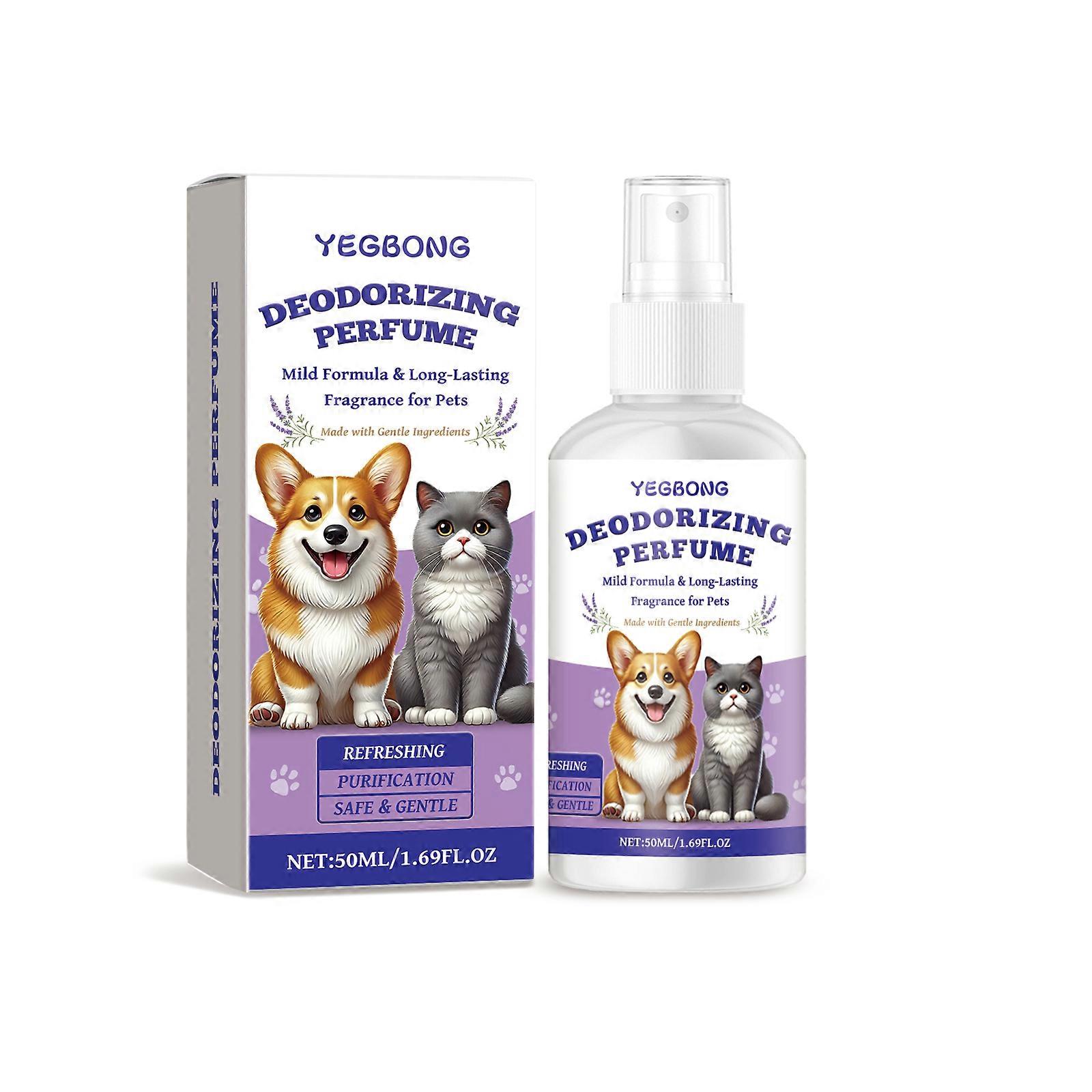 Pet Deodorant Spray for Cats &; Dogs - Φυσικό, Ασφαλές &; Απαλό Εξολοθρευτής Οσμών με Ενεργό Άνθρακα &; Φυτικά Εκχυλίσματα - 50ml, Χωρίς Υπολείμματα & Εύκολο στη Χρήση
