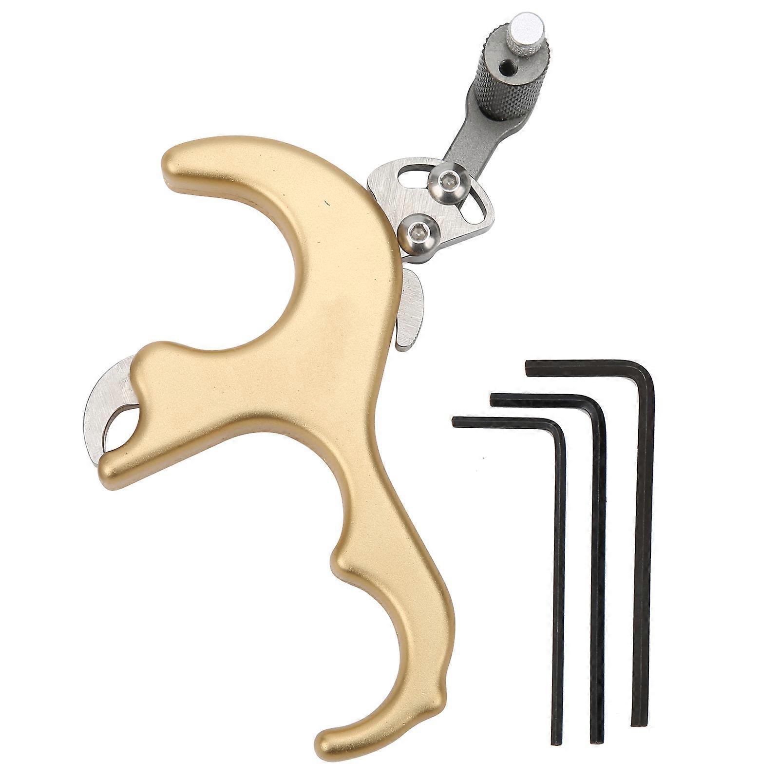 Aluminum Alloy Archery Release Aids Finger Grip Adjustable Trigger Thumb Bow Release