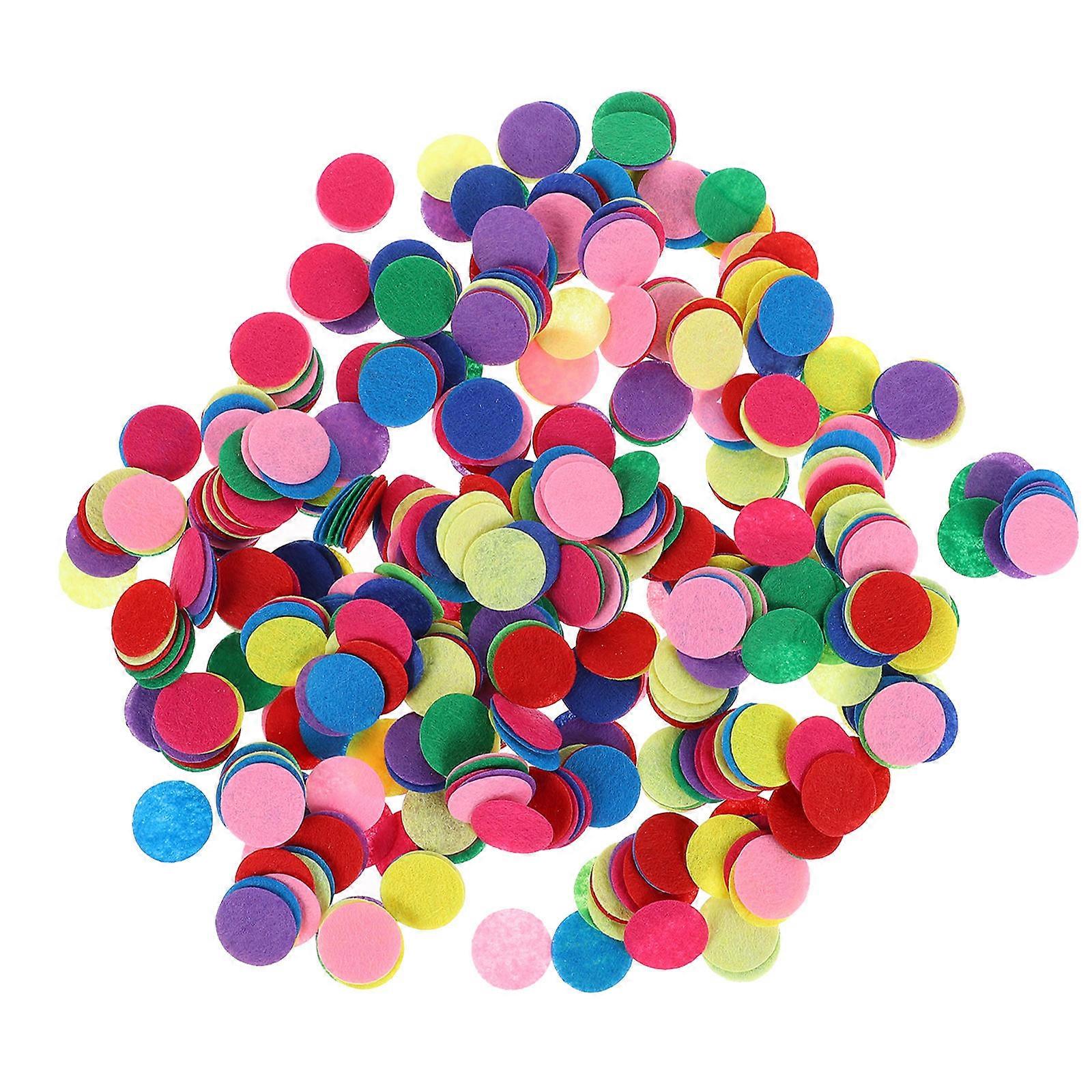 Nonwoven Fabric Round Gaskets for Hair Accessories DIY Supplies Assorted Color 1000pcs