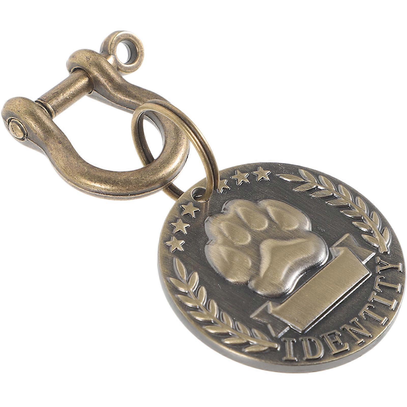 Cat Name Tag Pet Collar Tag Engraving Identification Round Tag 6 5x3 5cm 1Pack