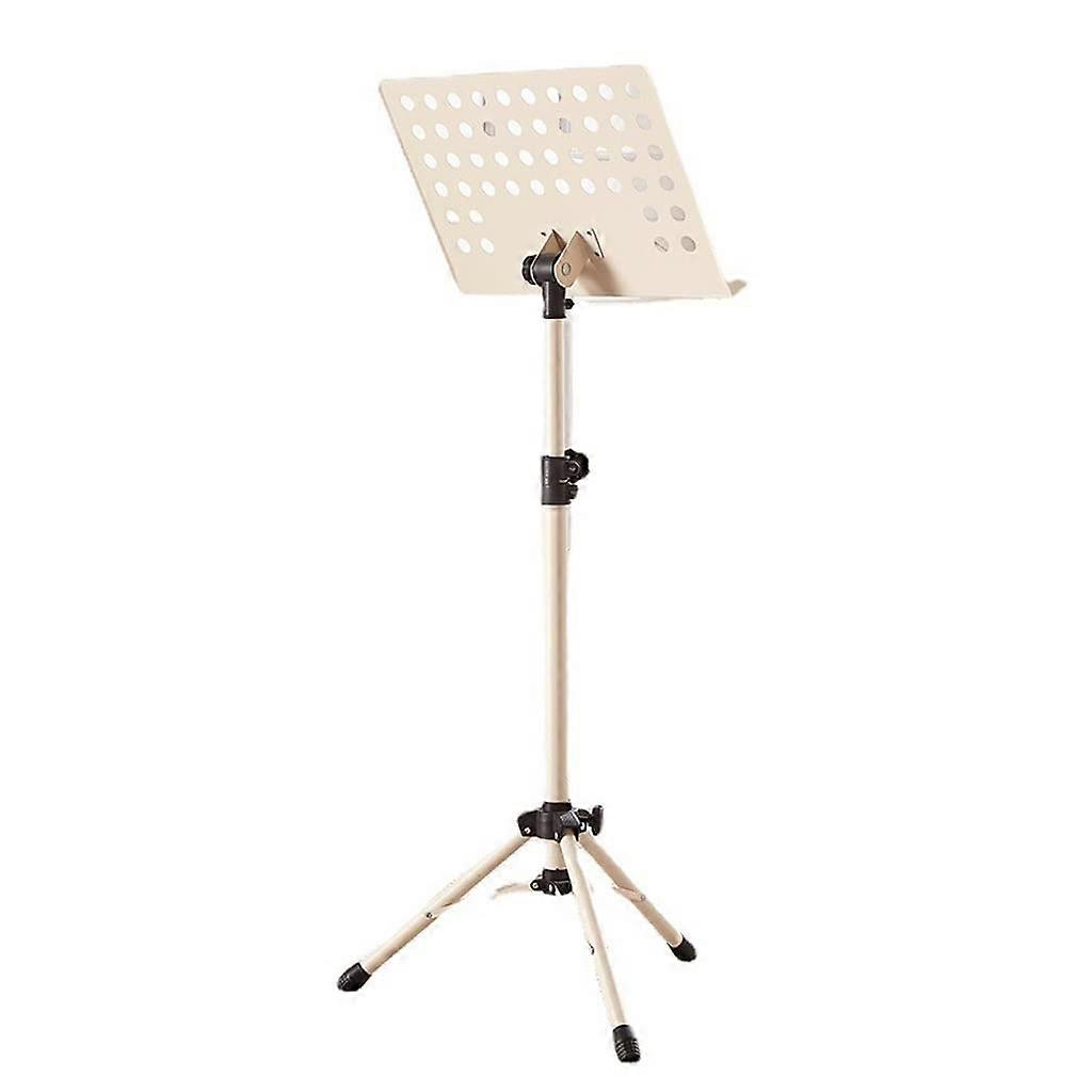 Music Stand for Home, Adjustable White Music Stand for Guitar, Drum, Violin, Zither - Portable and Sturdy Design