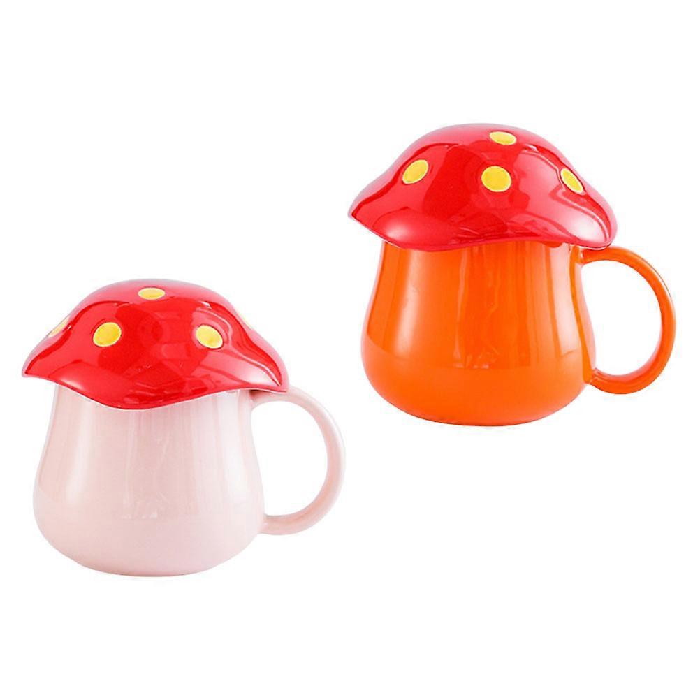 Xícara de café com design de cogumelo Design criativo Cor sortida 5,03X4,13X2,67 polegadas Bebendo 2 unidades