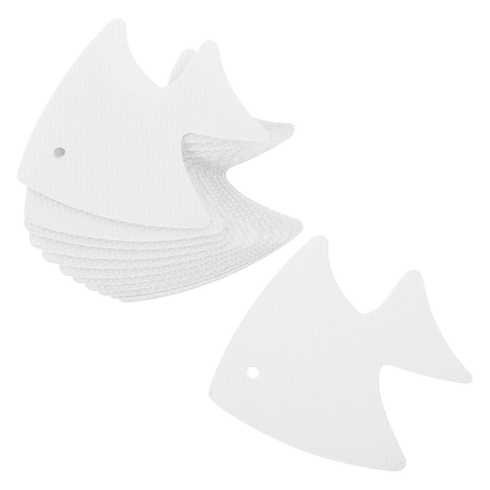 Fish Shape Non Slip Stickers for Bathtub & Shower – Transparent Adhesive Decals for Wet Surfaces – Slip Safety Stickers for Bathroom Use – 12pcs Set