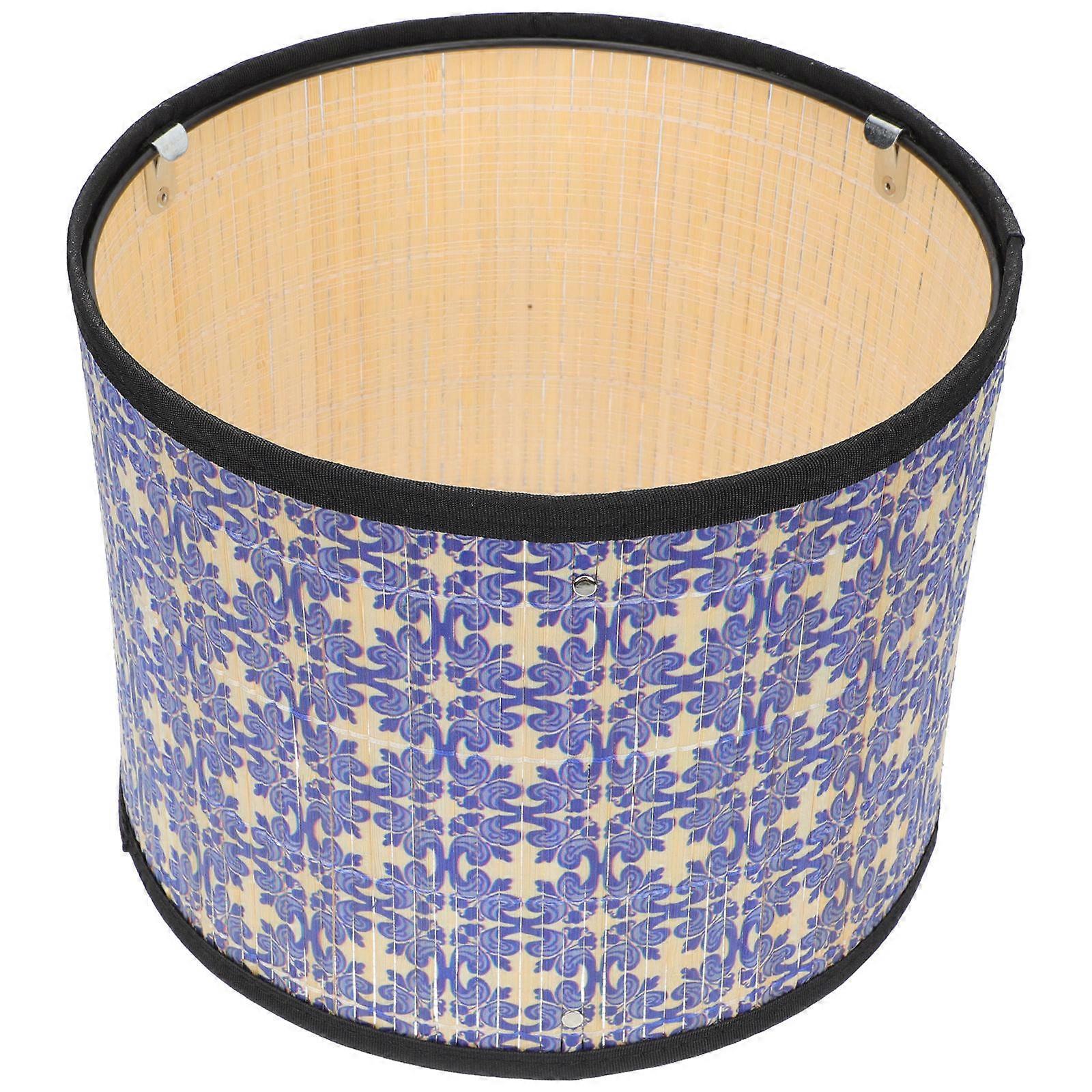 Vintage Asian Lamp Shade Bamboo Printing Lampshade Rustic Style Decorative Diffuse Lighting For Home 1Pack