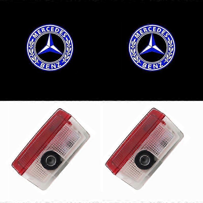 4PCS car welcome light for Benz welcome light for A-class B-class C-class E-class GLE~ Special car modified laser projection door light-style 1