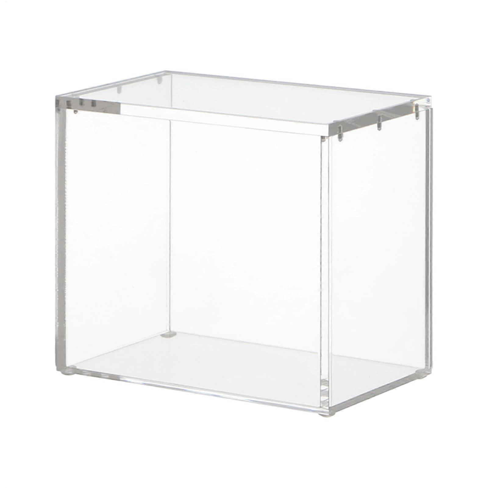 Acrylic Display Case Cartoon Doll Organiser Transparent Storage Box Collectibles Playing Cards Dustproof Box With Lid