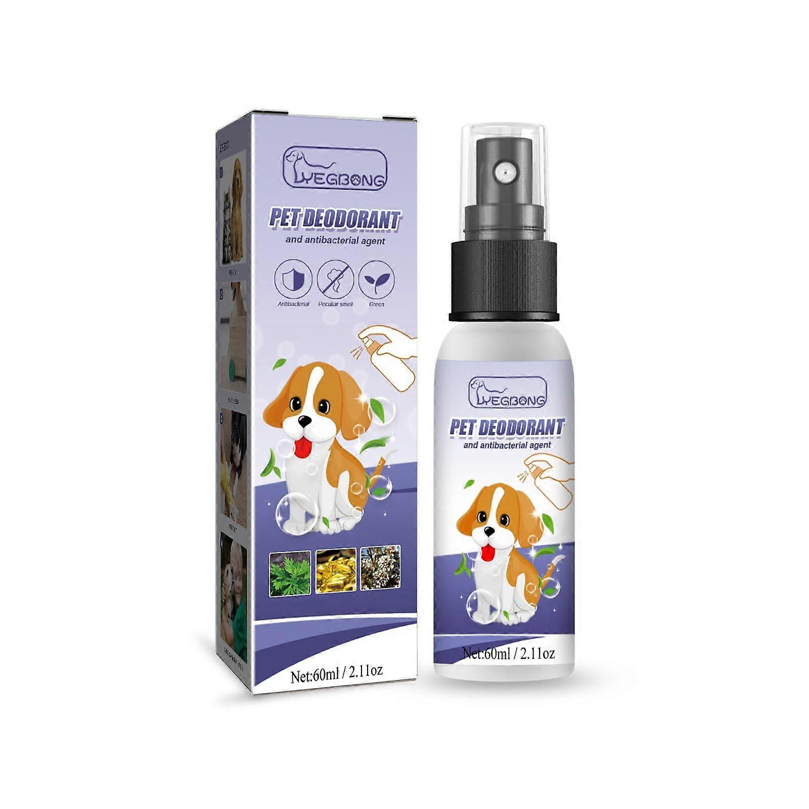 Pet Deodorant Spray for Dogs and Cats – Eliminates Urine Odor, Body Odor, Fecal Odor – Air Freshener Odor Remover – 60 ml