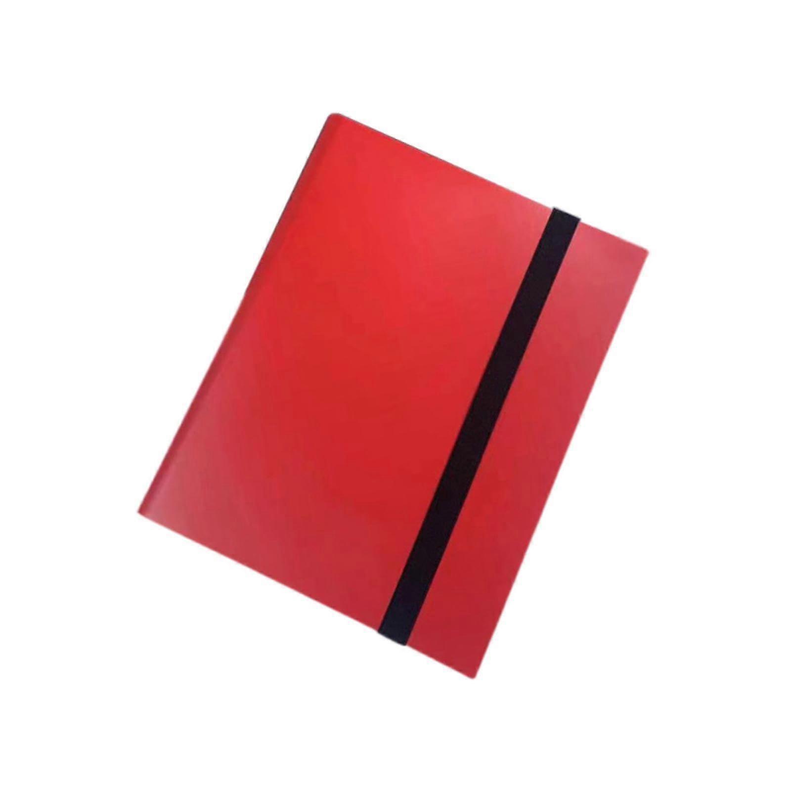 Trading Card Binder with 9 Pocket Sleeves for TCG and Collectible Cards Storage, Red