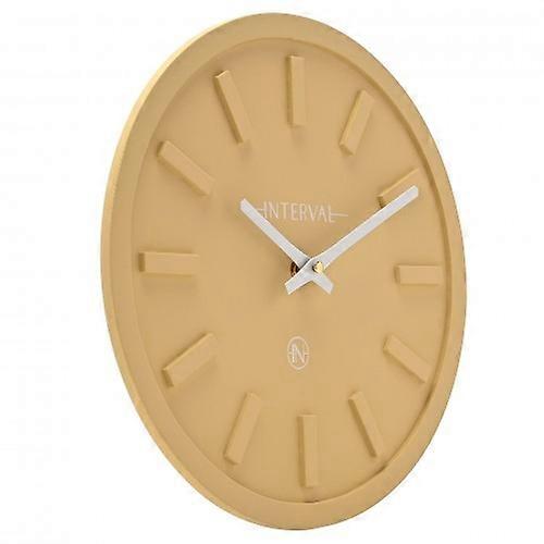 Interval Minimalist Wall Clock 30cm - Yellow