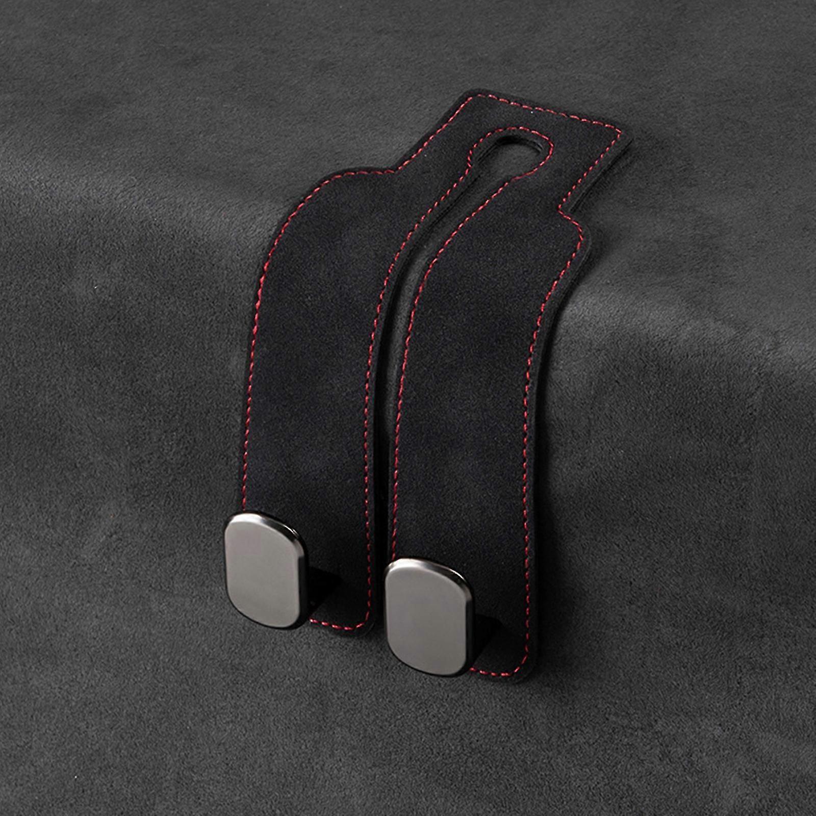 Car Seat Back Double Hook, 2 in 1 Auto Hooks, Car Storage Hooks Back Seat Headrest Hanger, Universal Car Handbag Hooks