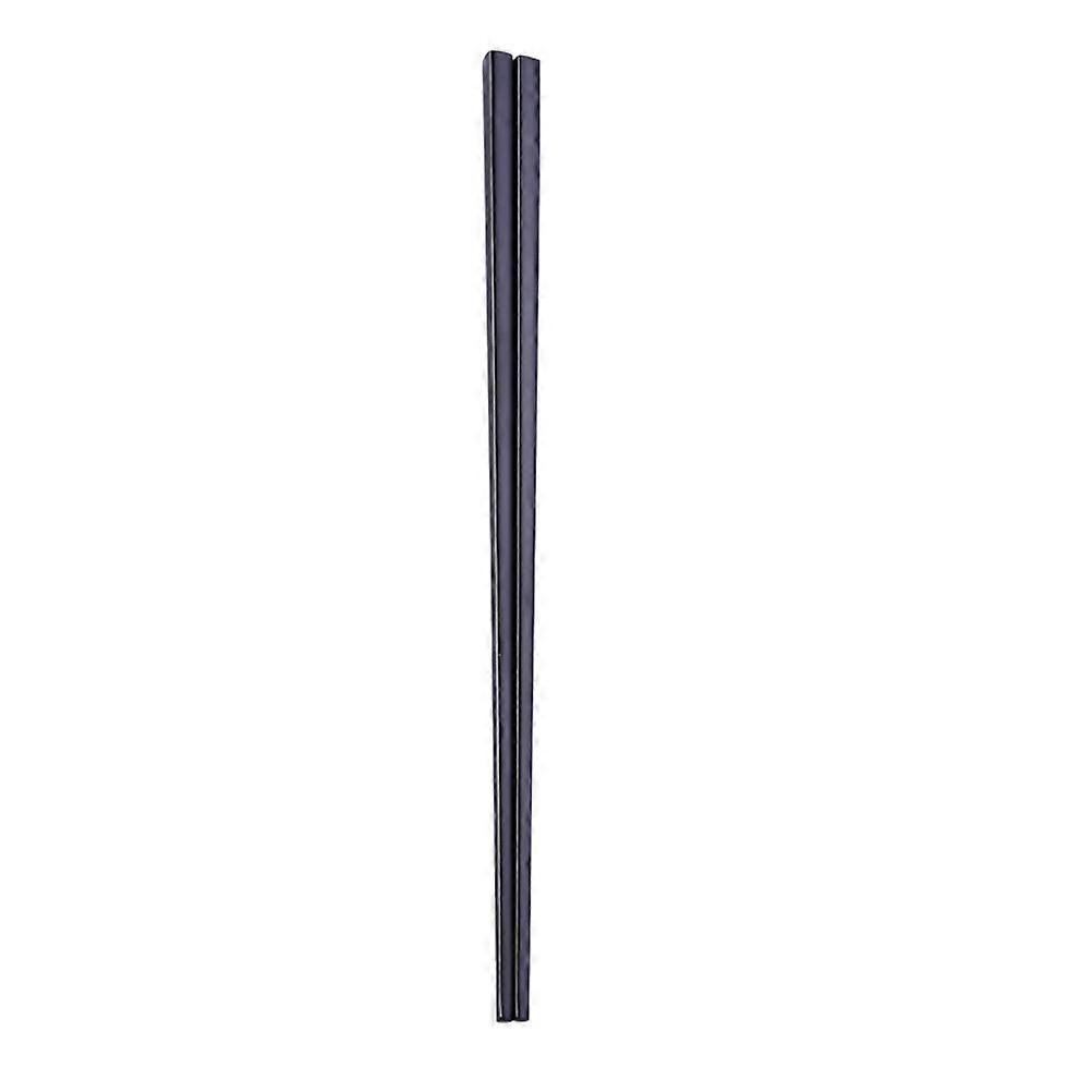 Decorative Metal Chopsticks Reusable Electroplating Square Chopsticks For Beginners 23cm Black 1 Pair