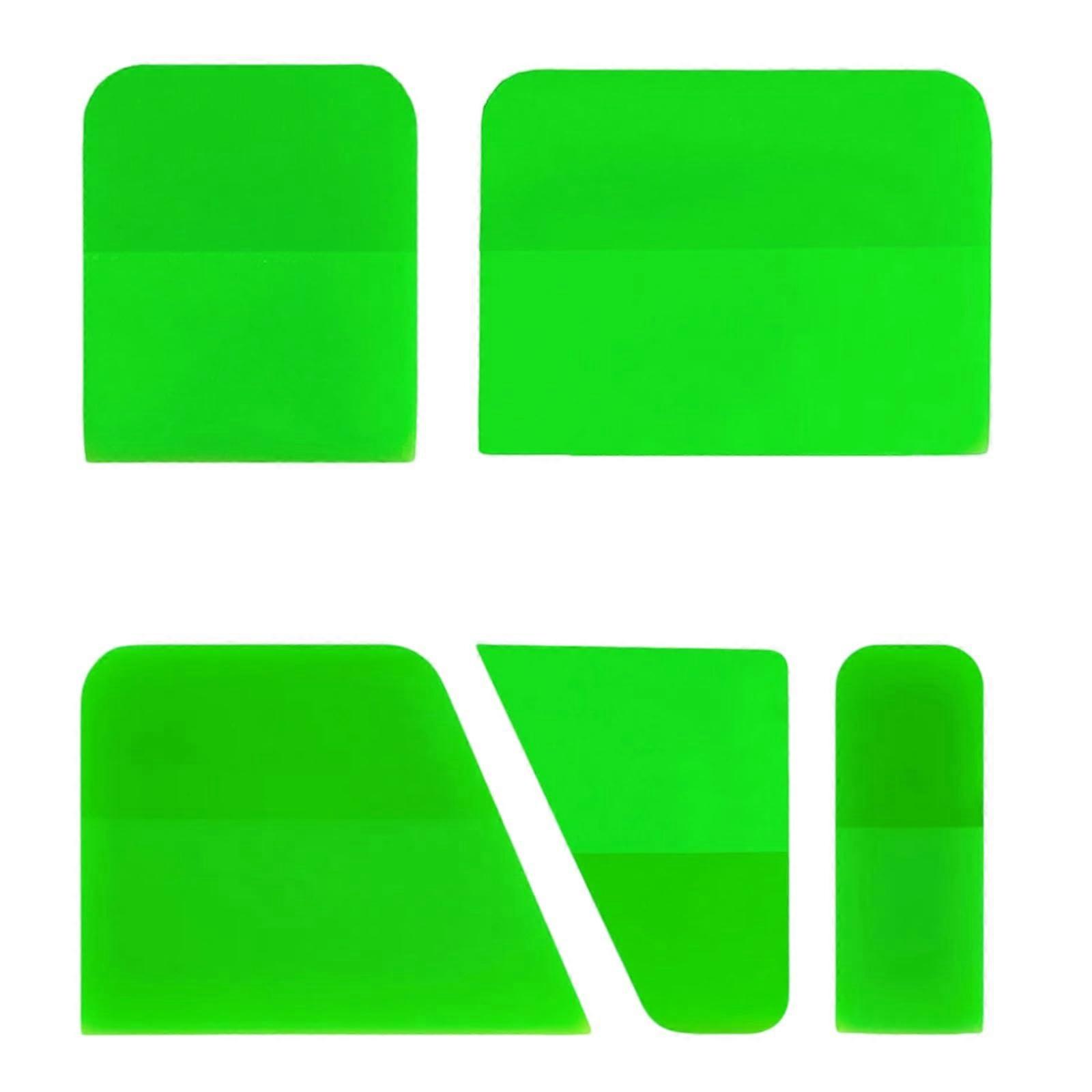 Multifunction TPU Squeegee for Auto Wraps and Window Films, Green Flexible, Precise Film Registration, Water Extraction