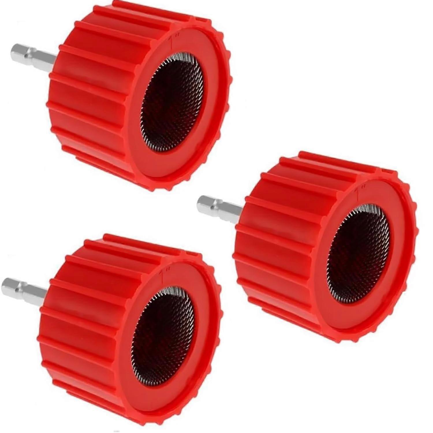 Kupferrohr-Außenreiniger für 2,5 cm Kupferrohre – 3 Rohrreinigungsbürsten mit 6,35 mm Schaft für Stahlrohre und Armaturen