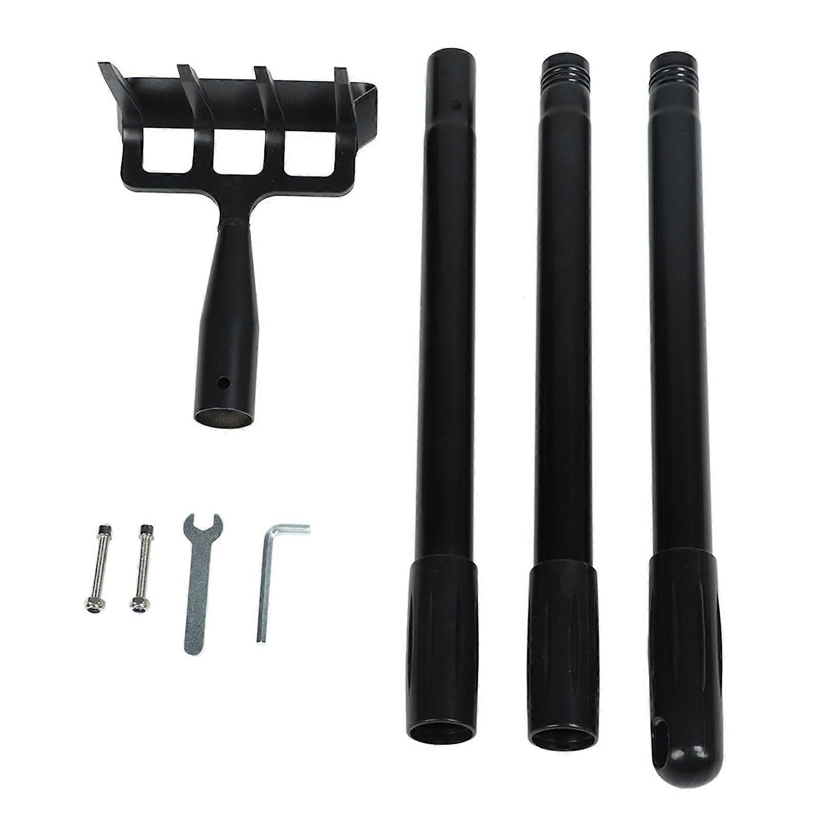 Weeding Rake Adjustable Length Stainless Steel Ergonomic Handle Hand Rake Garden Tool for Cultivating Loosening 3 Sections