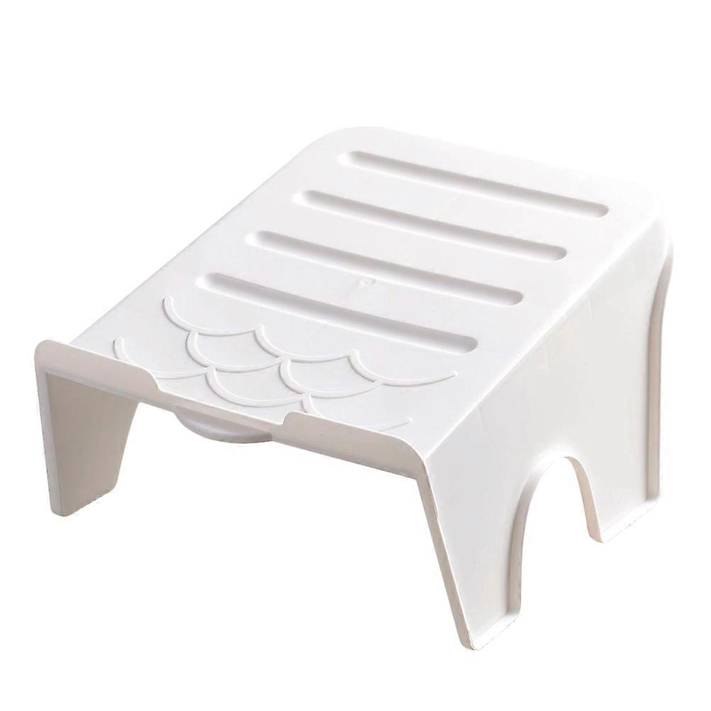 White Plastic Shoe Holder with Front Barrier Strip for Home Use Simple Design PP Material 4 Layers