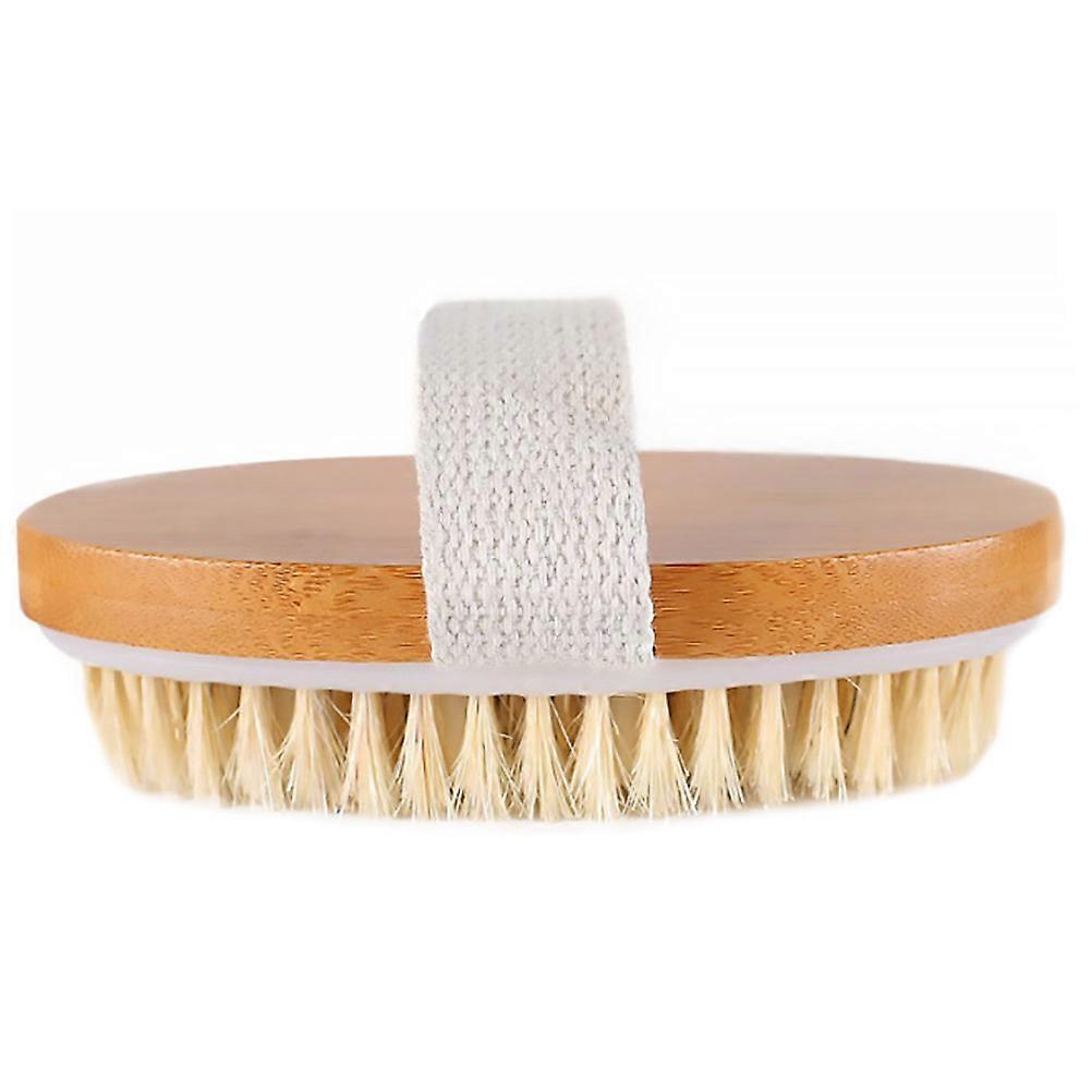 Bath Brush for Home Made of Synthetic Material and Cotton Light Brown Soft Bristles 7.5 Inches