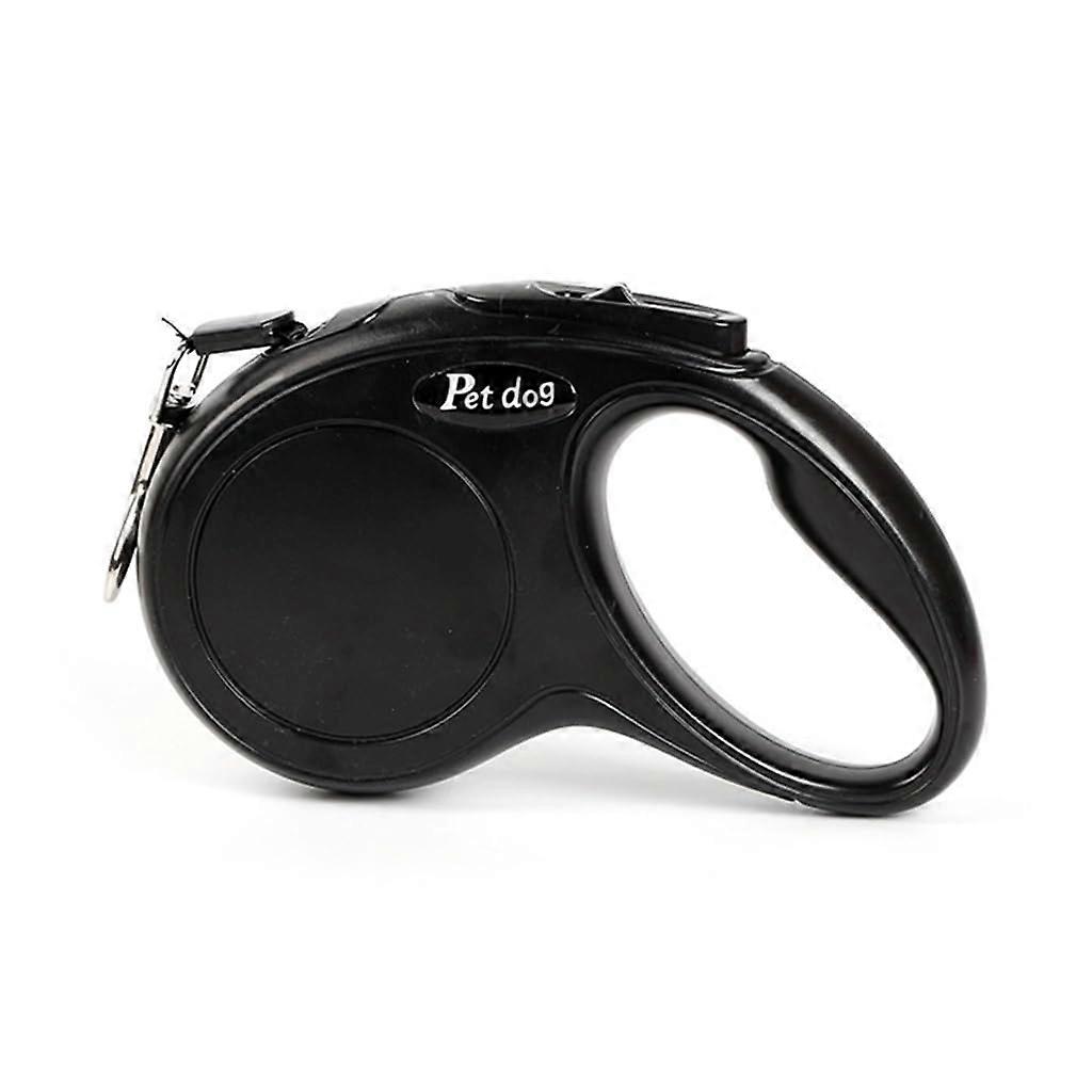 Retractable Dog Leash 4.8m with Comfortable Grip, Black, Durable Pull Rope, Ideal for Medium to Large Dogs