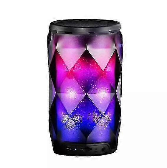 Bluetooth speaker LED touch control colorful portable wireless night light(Black)