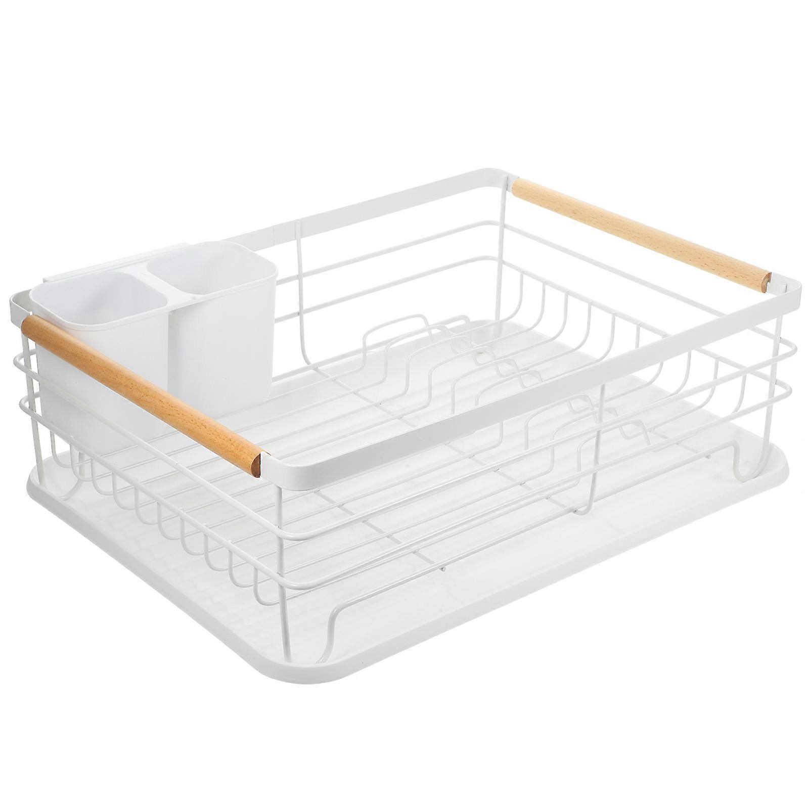Dish Drying Rack Kitchen Countertop Dish Rack Bowl Utensil Drainer Organizer