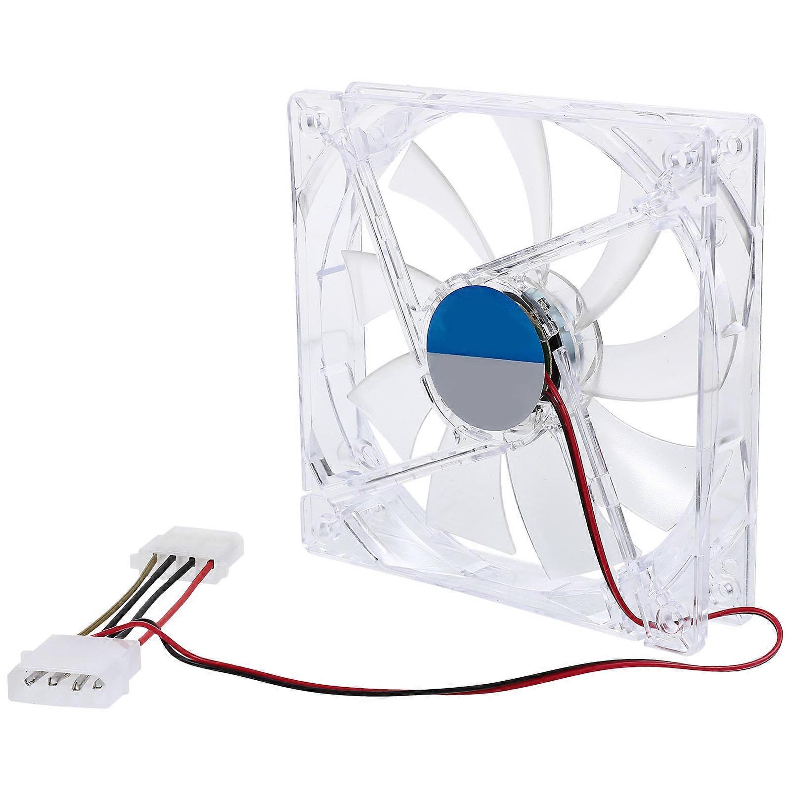 Led Computer Fan Electronics Cooling Fan Transparent Radiator Cooling Fan Cpu Cooler Home Office Use Blue 1Pack